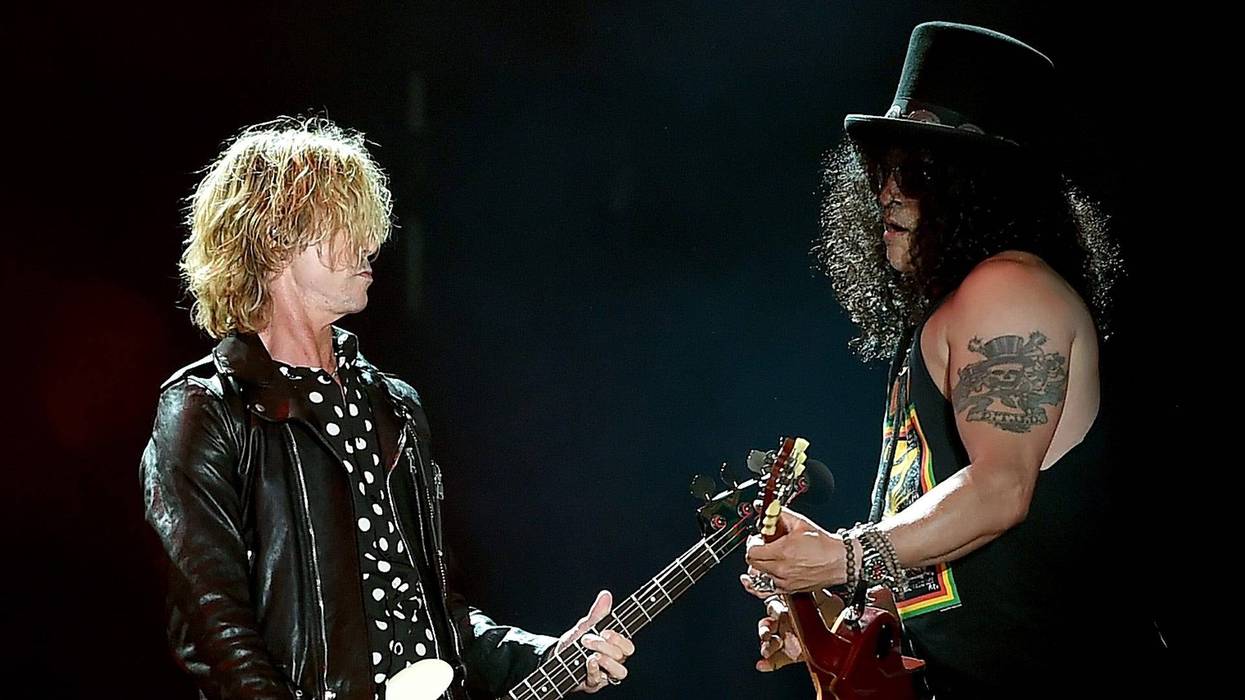 Duff McKagan and Slash of Guns N' Roses