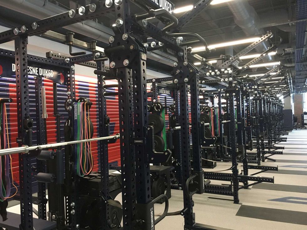 Dukes weight room equipment