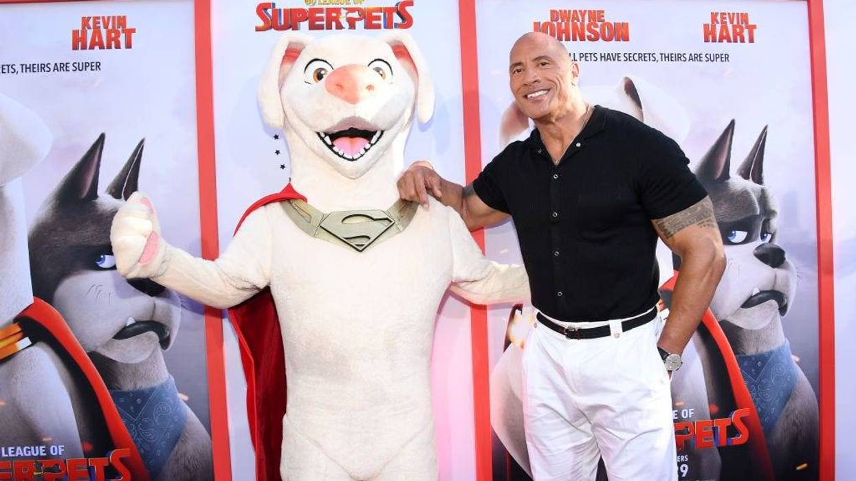 Dwayne Johnson attends a special screening of Warner Bros. "DC League of Super Pets" at AMC The Grove 14 on July 13, 2022 in Los Angeles, California