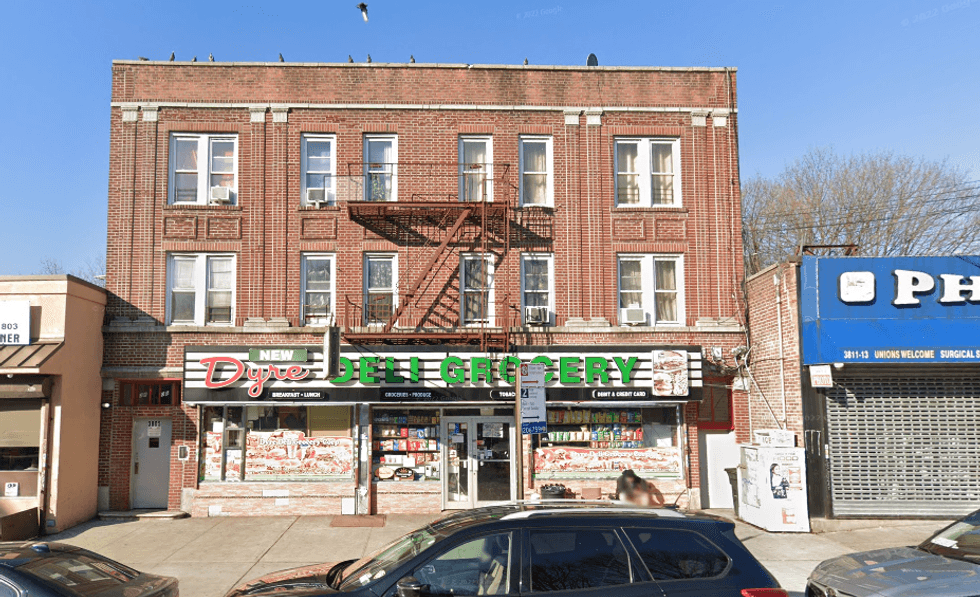Dyre Deli was the site of the third robbery in a string of crimes in the Bronx last month.