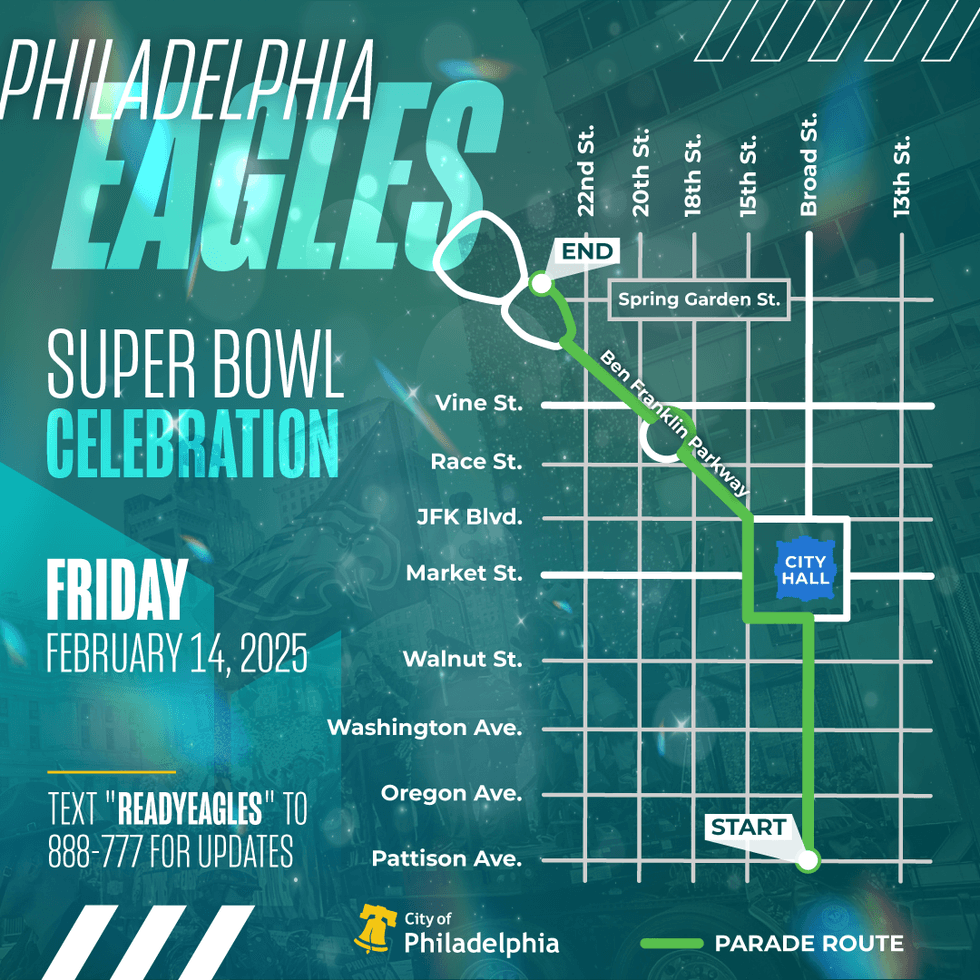 Eagles parade route