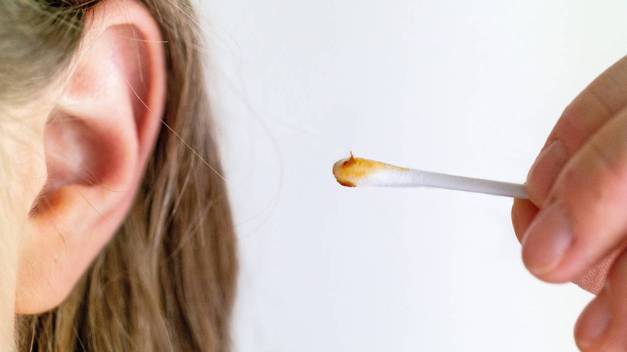 ear wax on Q-tip