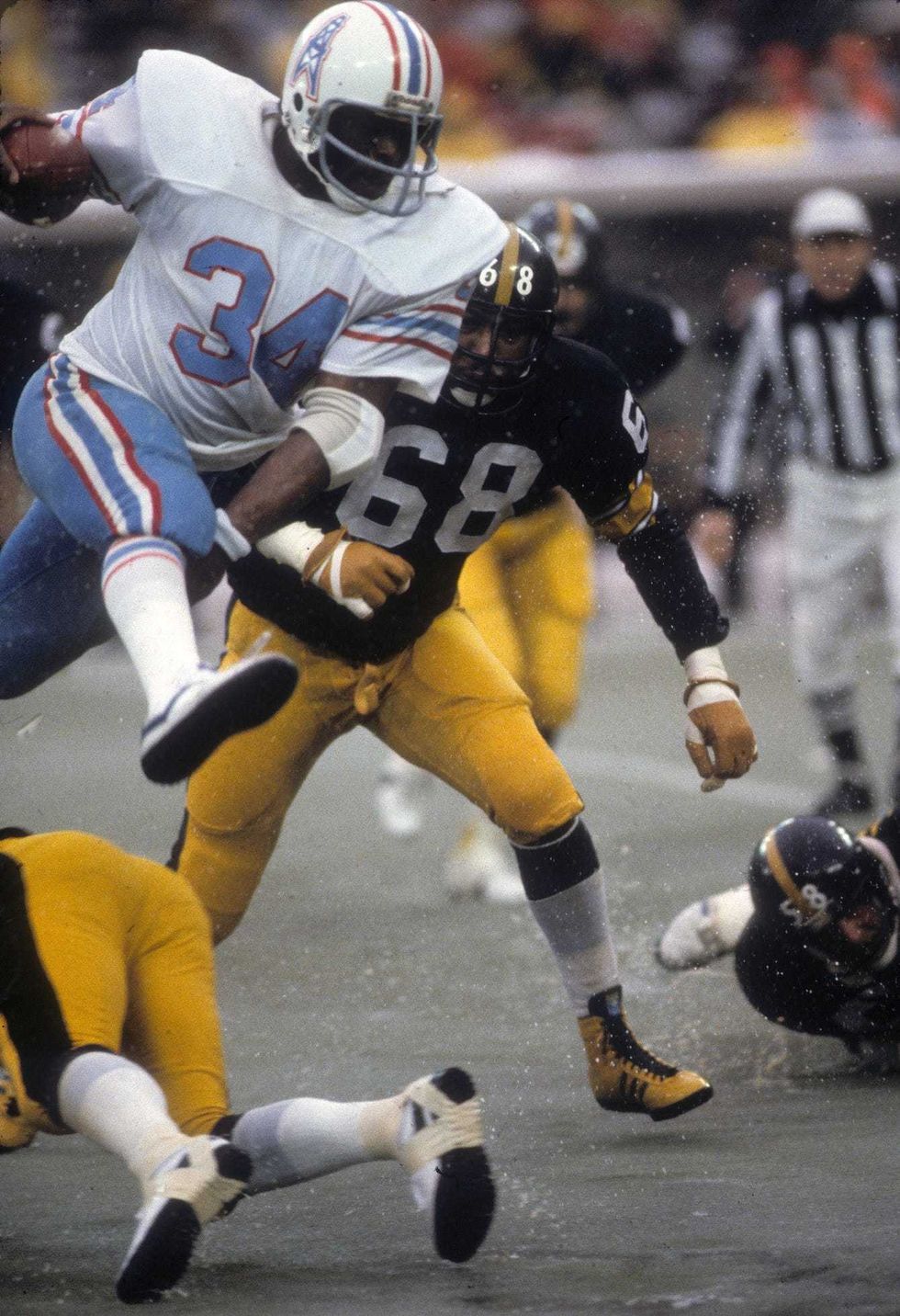 Earl Campbell vs Steelers