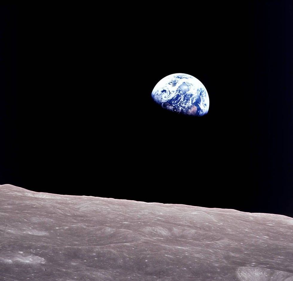 Earth as seen from the lunar surface