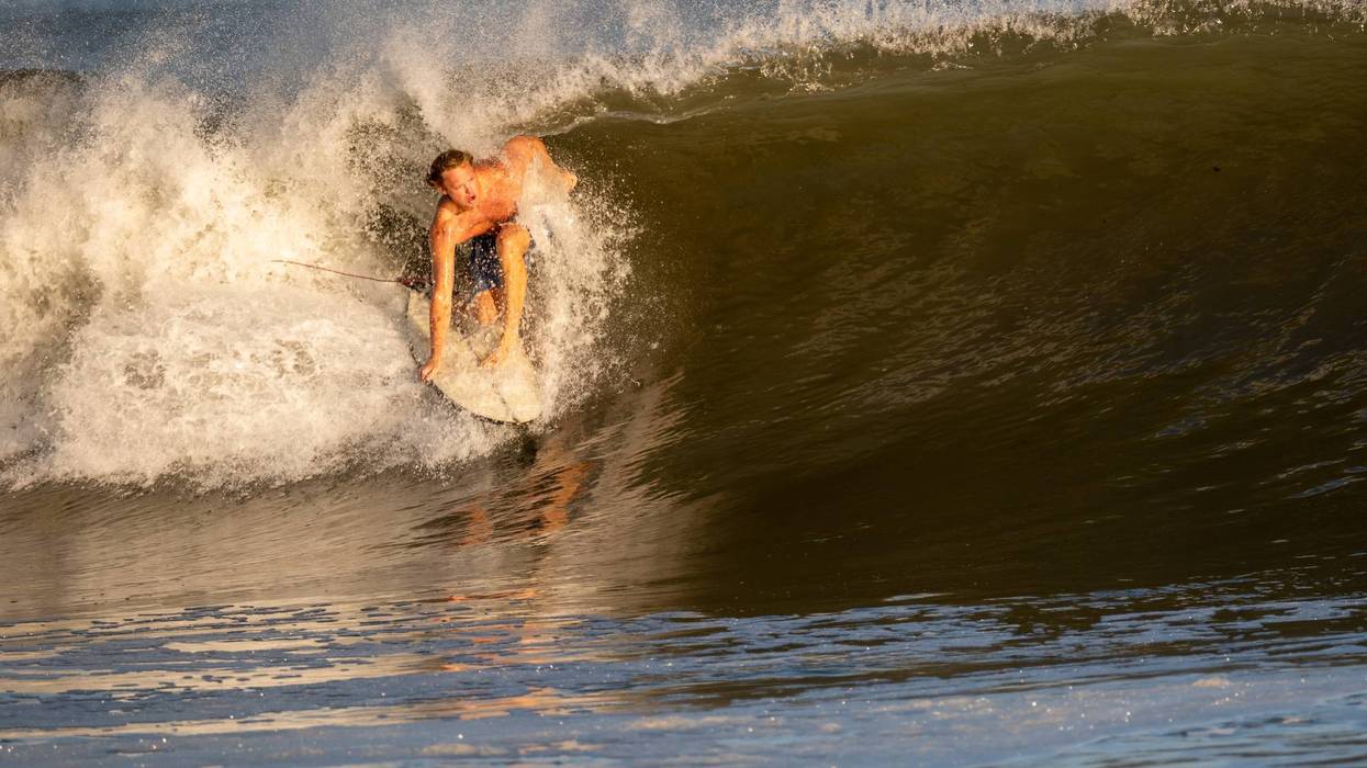 East Coast surfers took advantage of the Hurricane Lee's impact on Thursday before conditions from the offshore storm put them in too much danger.