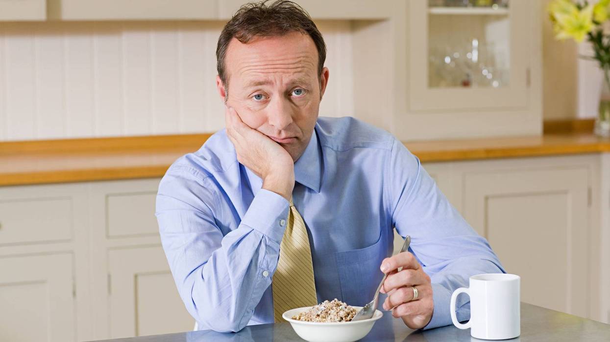 Eating cereal