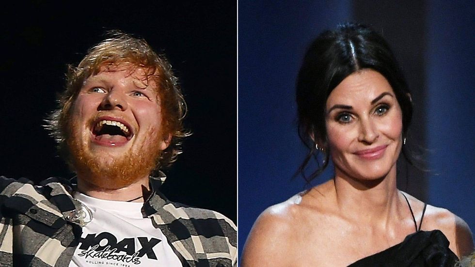 Why Ed Sheeran can't stop ordering S&M masks on Courteney Cox's behalf