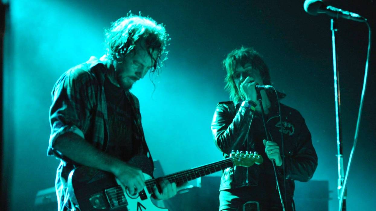 Eddie Vedder of Pearl Jam and Julian Casablancas of The Strokes