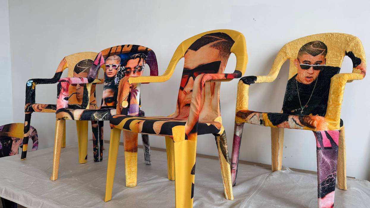 Edra Soto's "BB (Bad Bunny) Chairs" will be featured at the Museum of Contemporary Art's upcoming exhibit: Dancing the Revolution: From Dancehall to Reggaetón opening April 14.