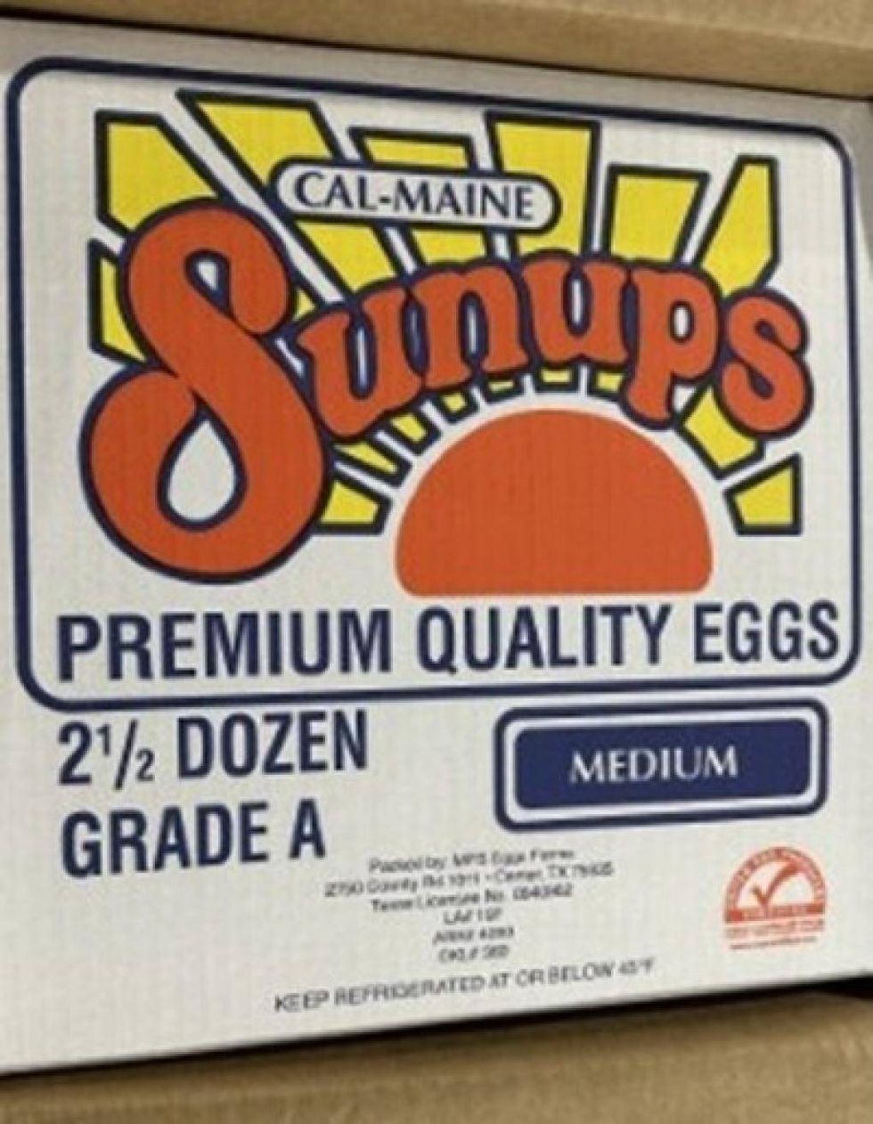Eggs recalled in July 2026 due to possible salmonella contamination.