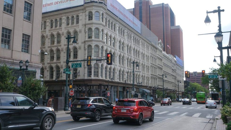 Eighth and Market streets, present-day.