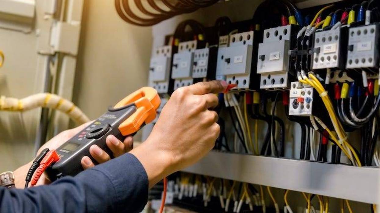 Electrical Engineer, Gloves, Electric Lines, Wires, Measuring