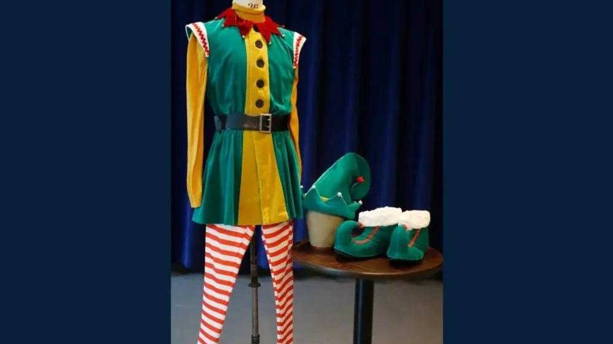Elf costume from "The Santaland Diaries" (An elf costume from "The Santaland Diaries" (2018) is one of the items that will be featured at the Goodman Theatre's costume sale this weekend.2018).