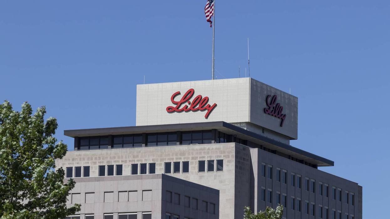 Eli Lilly and Company World Headquarters. Lilly makes Medicines and Pharmaceuticals.