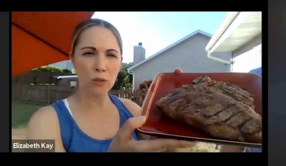 Elizabeth Kay with Scholze Family Beef