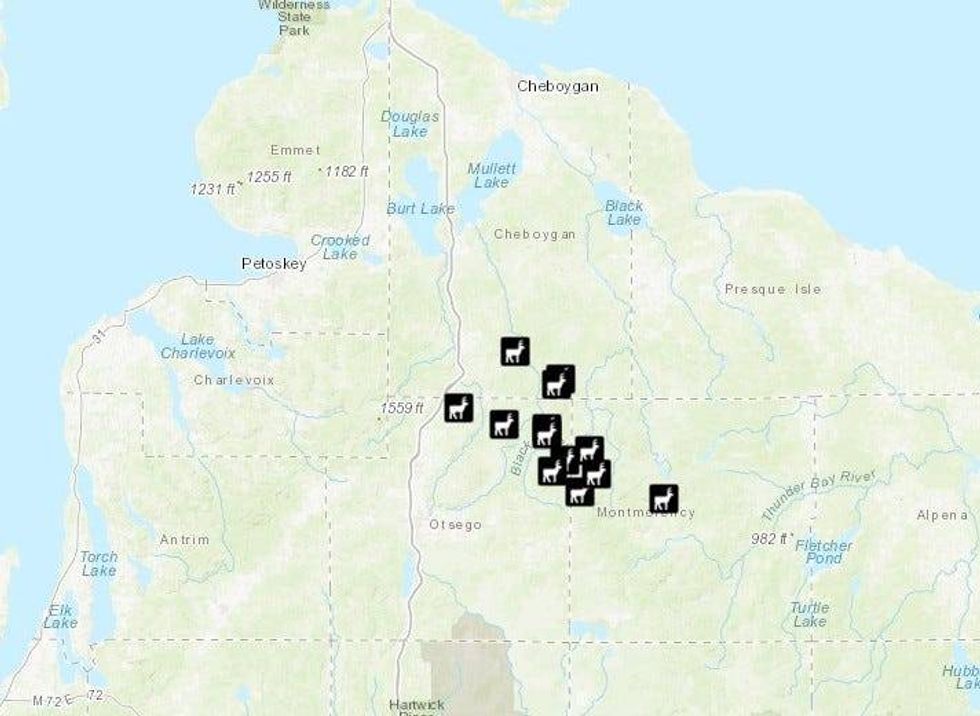 Elk viewing areas map