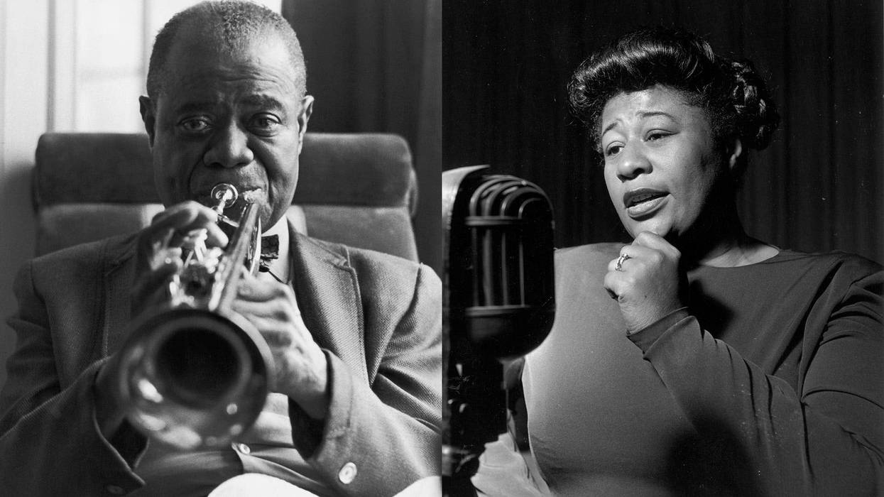 Ella Fitzgerald and Louie Armstrong