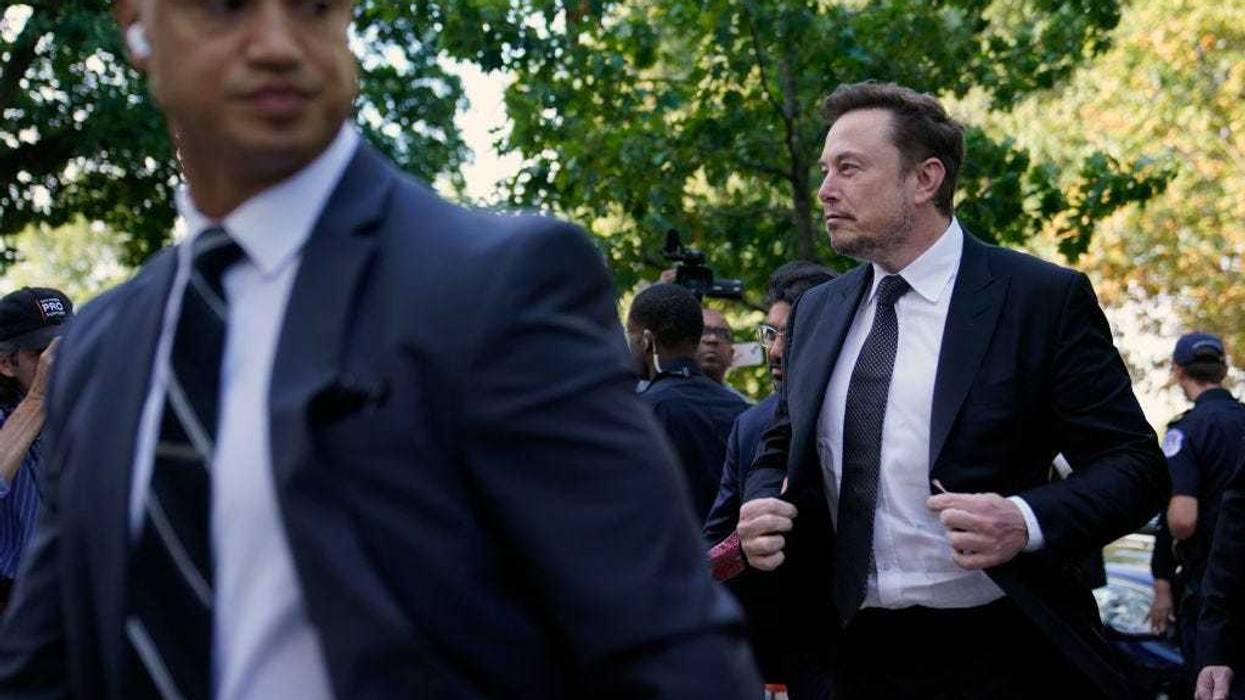 Elon Musk, CEO of Tesla and X, arrives for the “AI Insight Forum” at the Russell Senate Office Building on Capitol Hill on September 13, 2023 in Washington, DC.