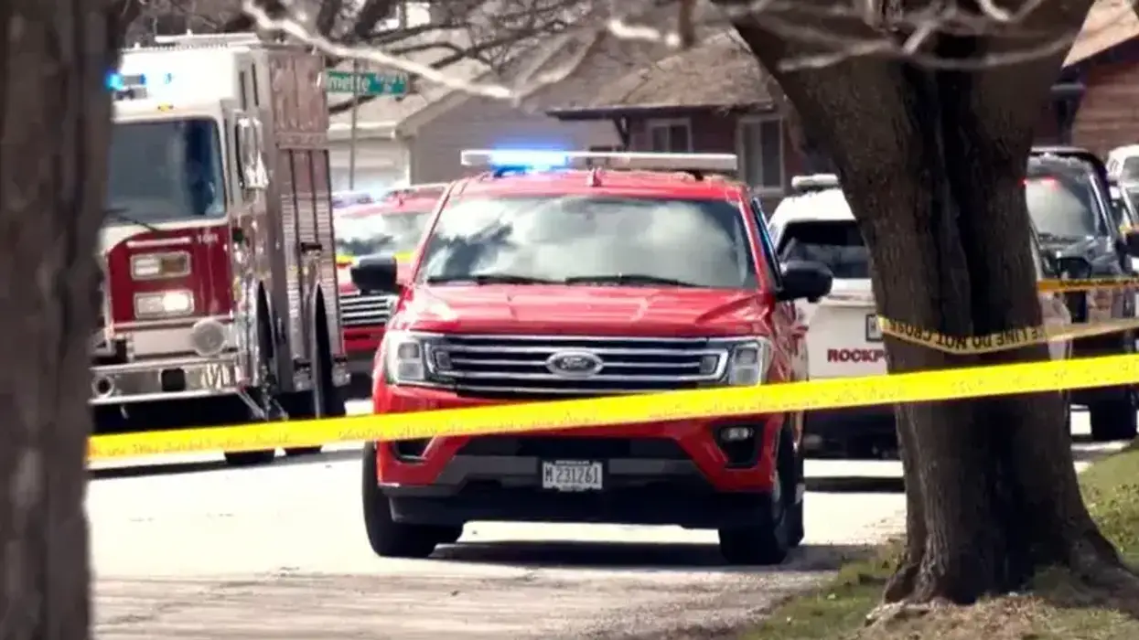 emergency personnel work at the scene