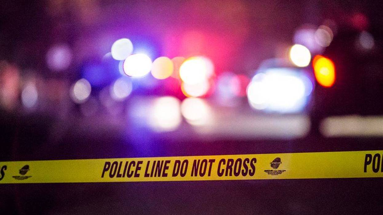 Emergency vehicles at the scene of a crash
