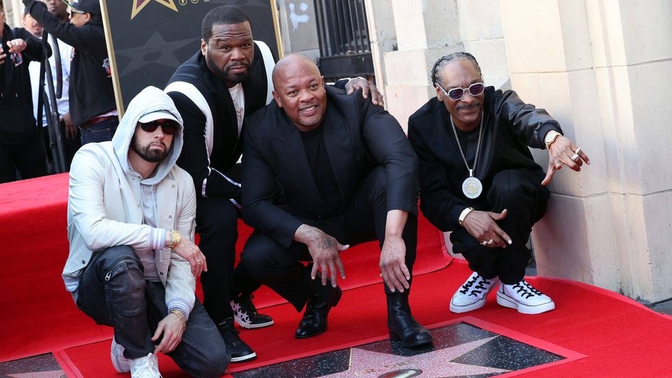 Eminem, Snoop Dogg, and 50 Cent honor Dr. Dre at Walk of Fame ceremony