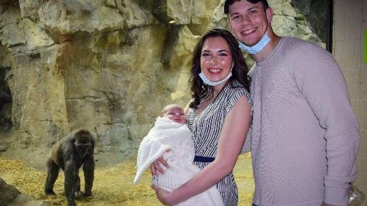 Emmelina, her husband Michael, baby Canyon and Kiki