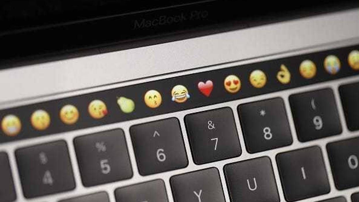 Emojis on a keyboard.