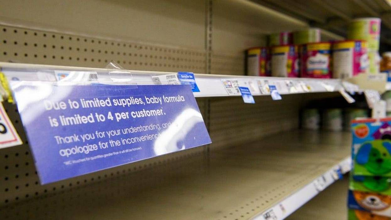 empty baby formula shelves