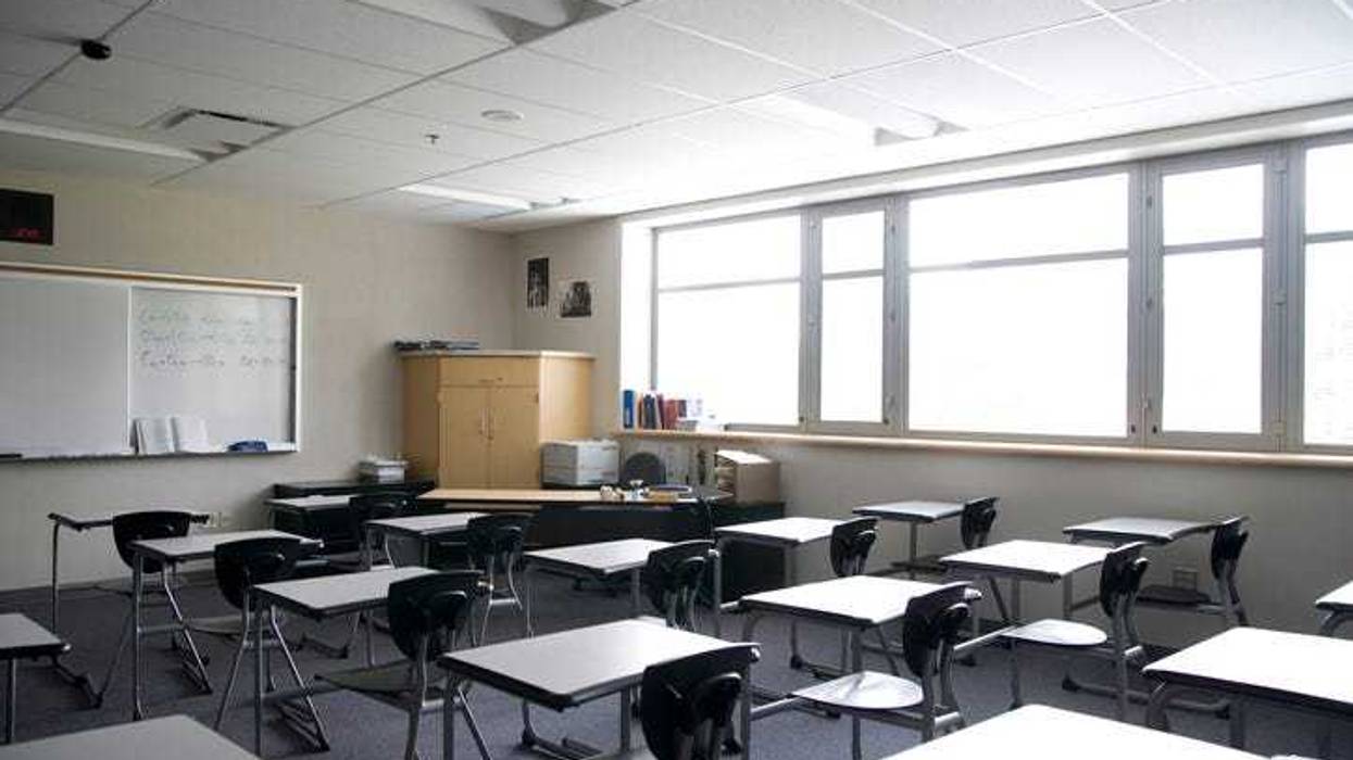 Empty classroom.