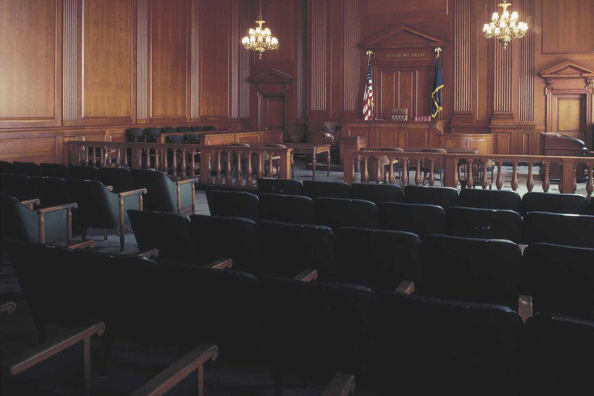 Empty courtroom.
