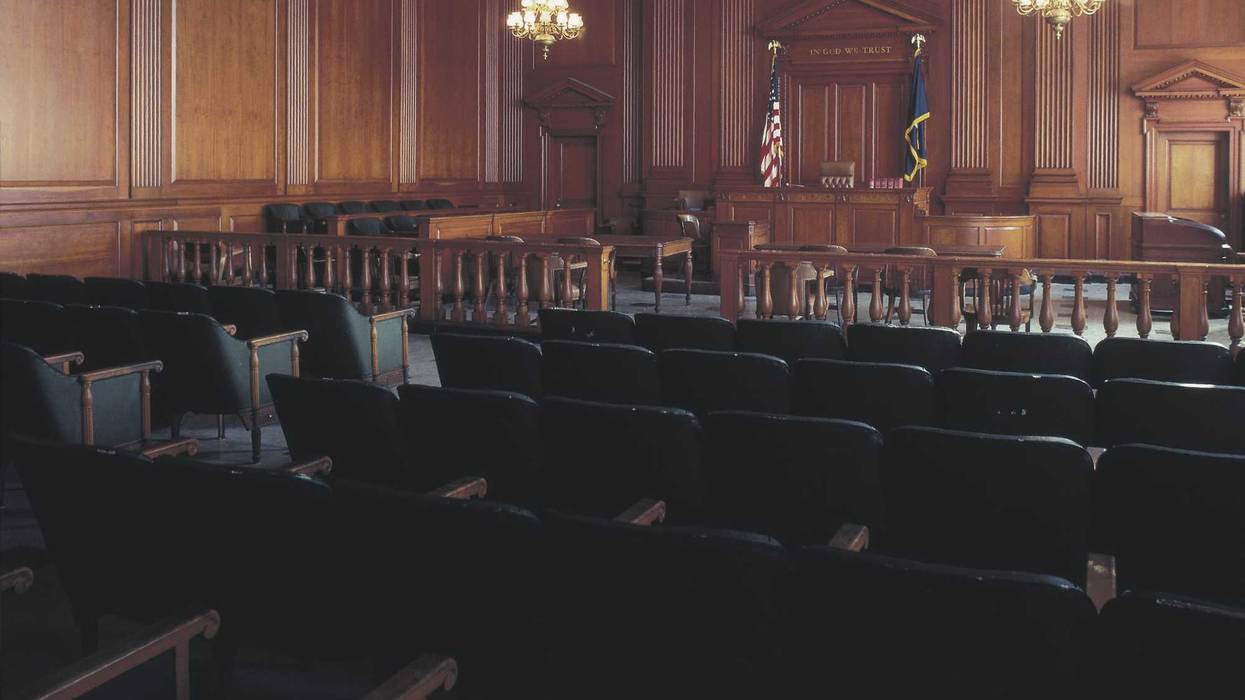 Empty courtroom.
