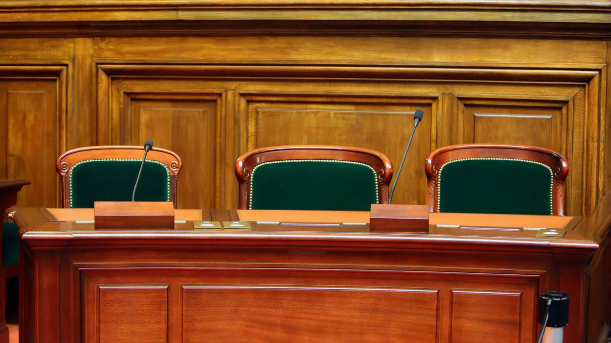 Empty courtroom