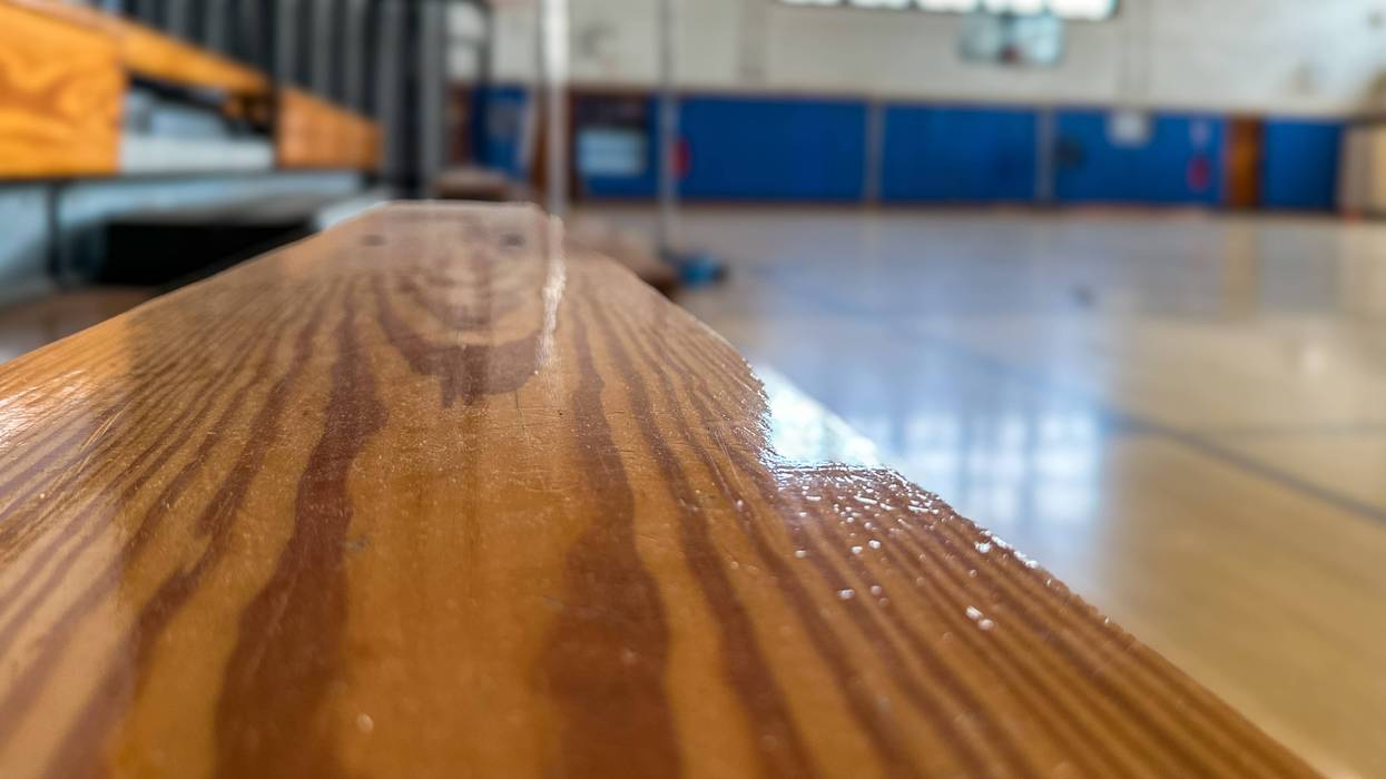 Empty high school gym