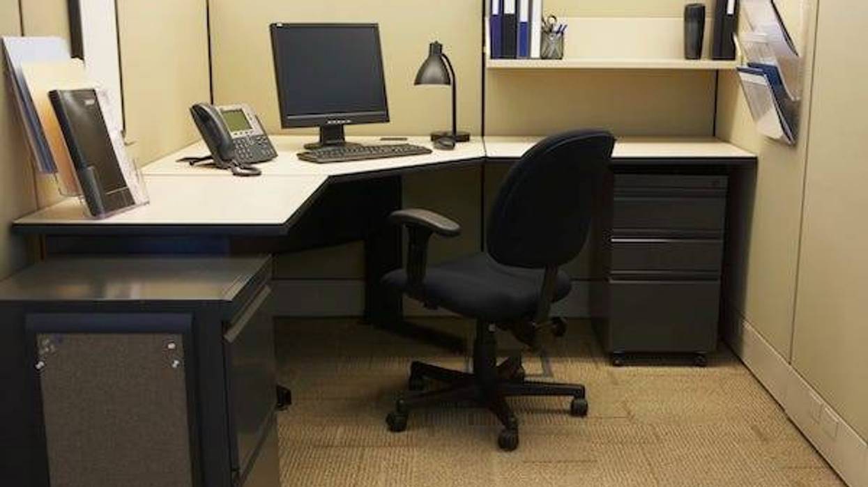 Empty office cubicle