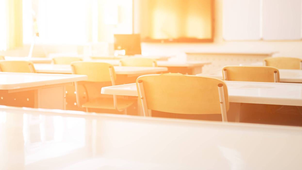 Empty school class