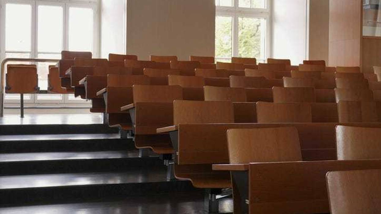 Empty university classroom.