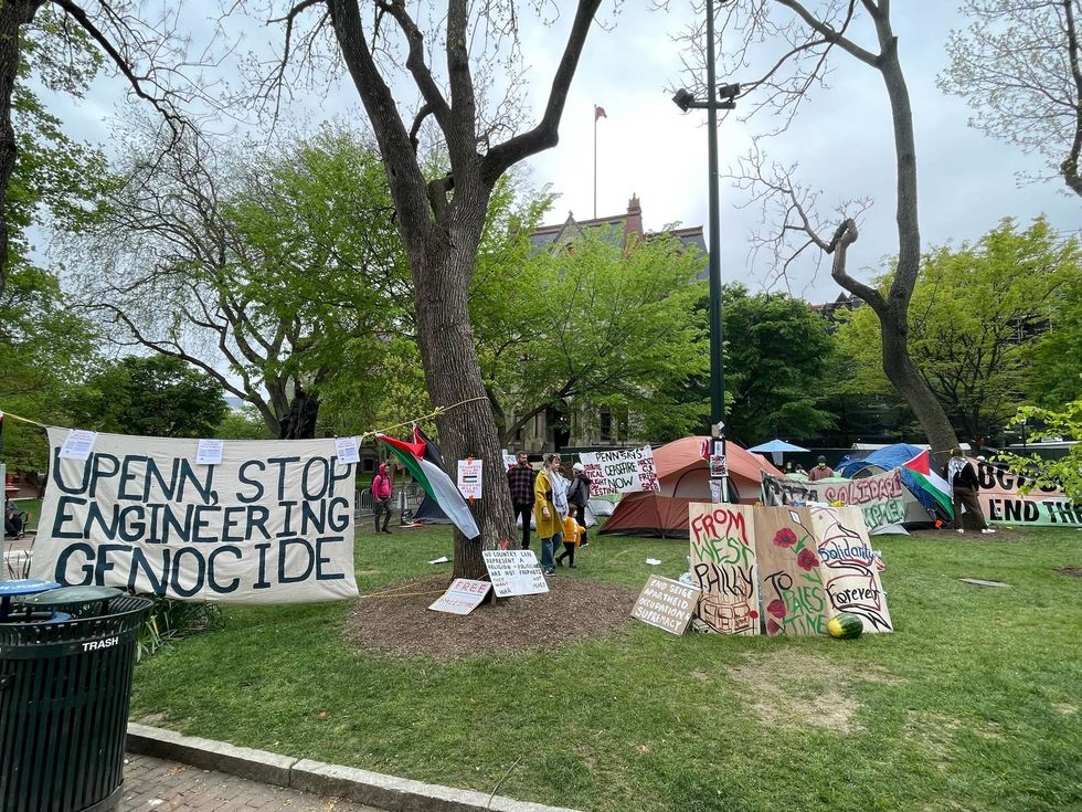 Encampment at Penn on Saturday, April 27.
