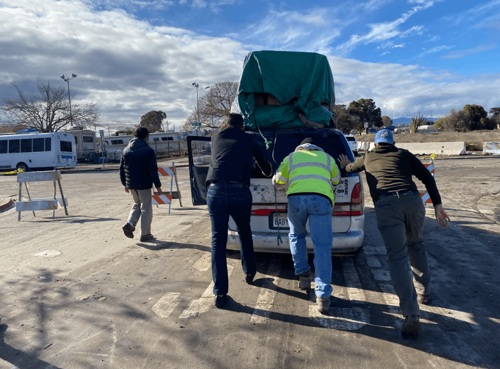 Encampment resident Sean Benak