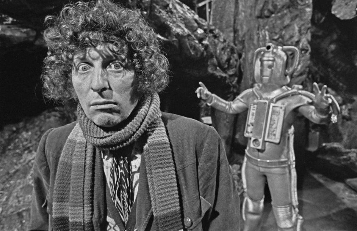 English actor Tom Baker takes over as the fourth Doctor in the BBC science fiction television series 'Doctor Who', UK, 16th December 1974.