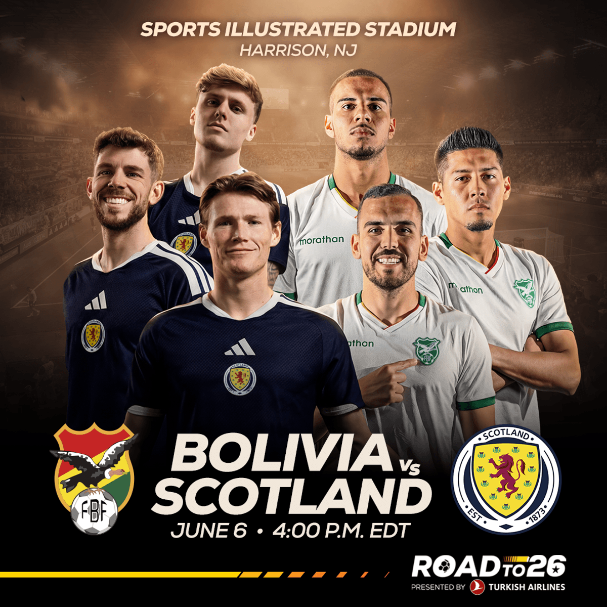 Enter for a Chance to Win Tickets to See Bolivia vs. Scotland at Sports Illustrated Stadium
