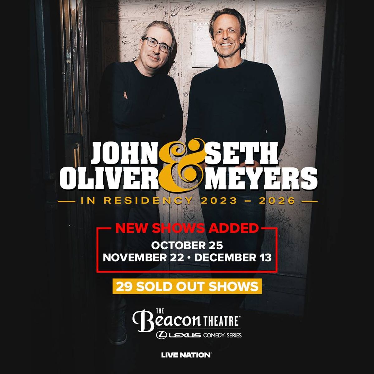 Enter for Your Chance to Win Tickets to See John Oliver & Seth Meyers