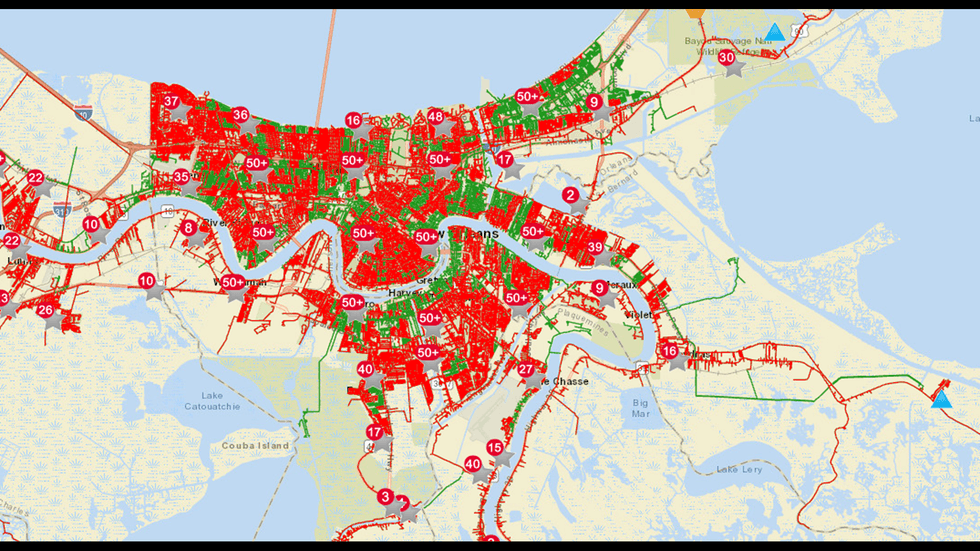 Entergy power outage map