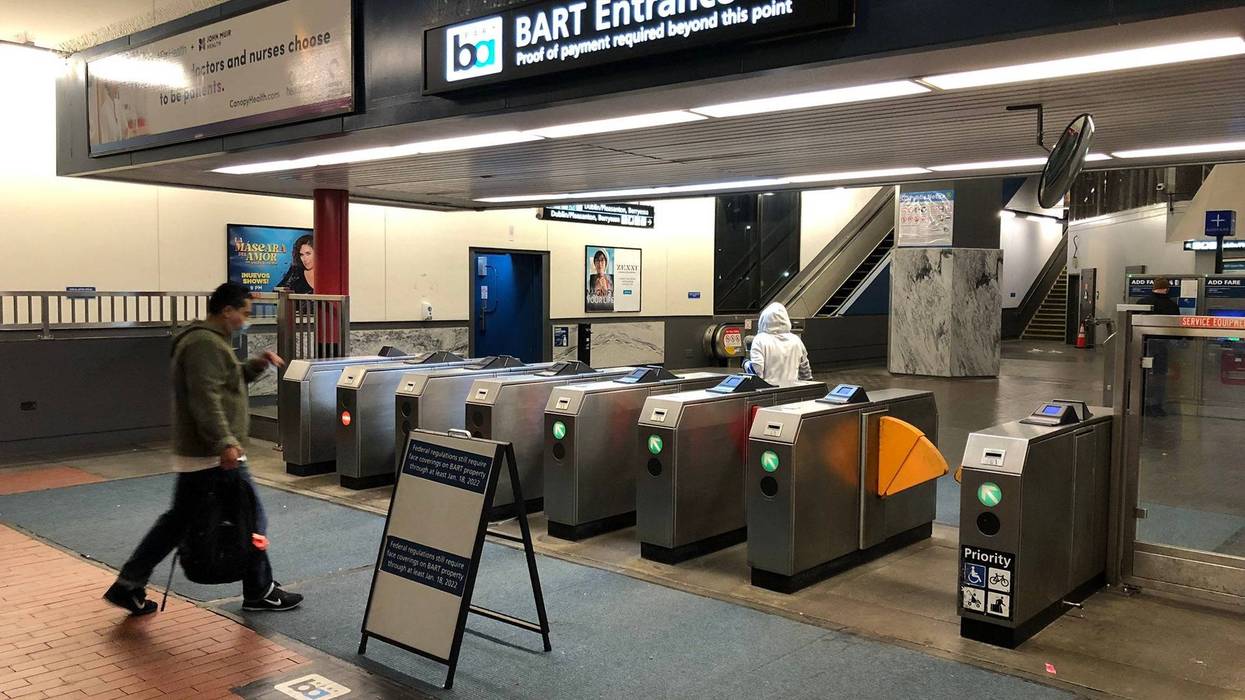 Entrance to a Bay Area BART station.