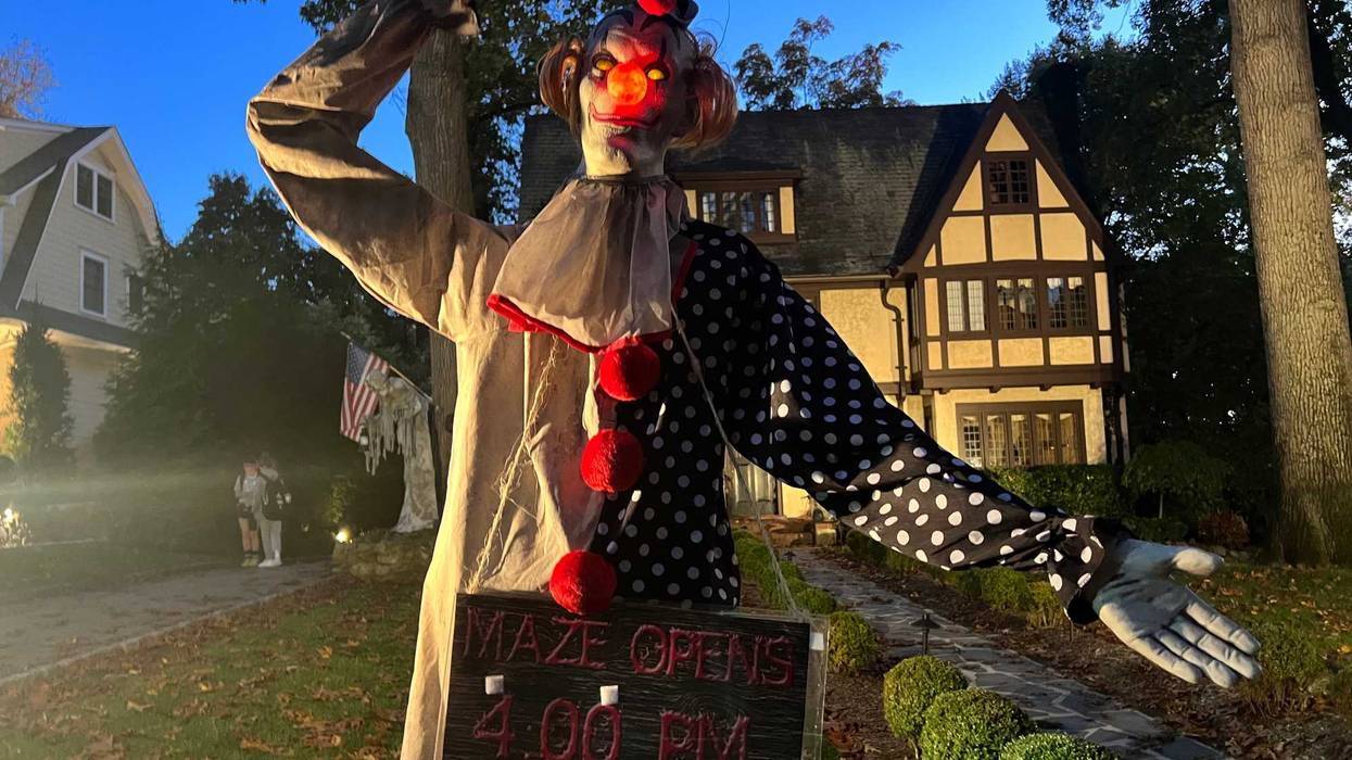 Entrance to Greg and Nancy's Halloween maze
