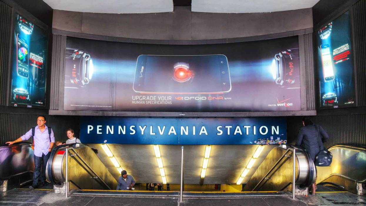 Entrance to Penn Station on May 11, 2013 in Manhattan.