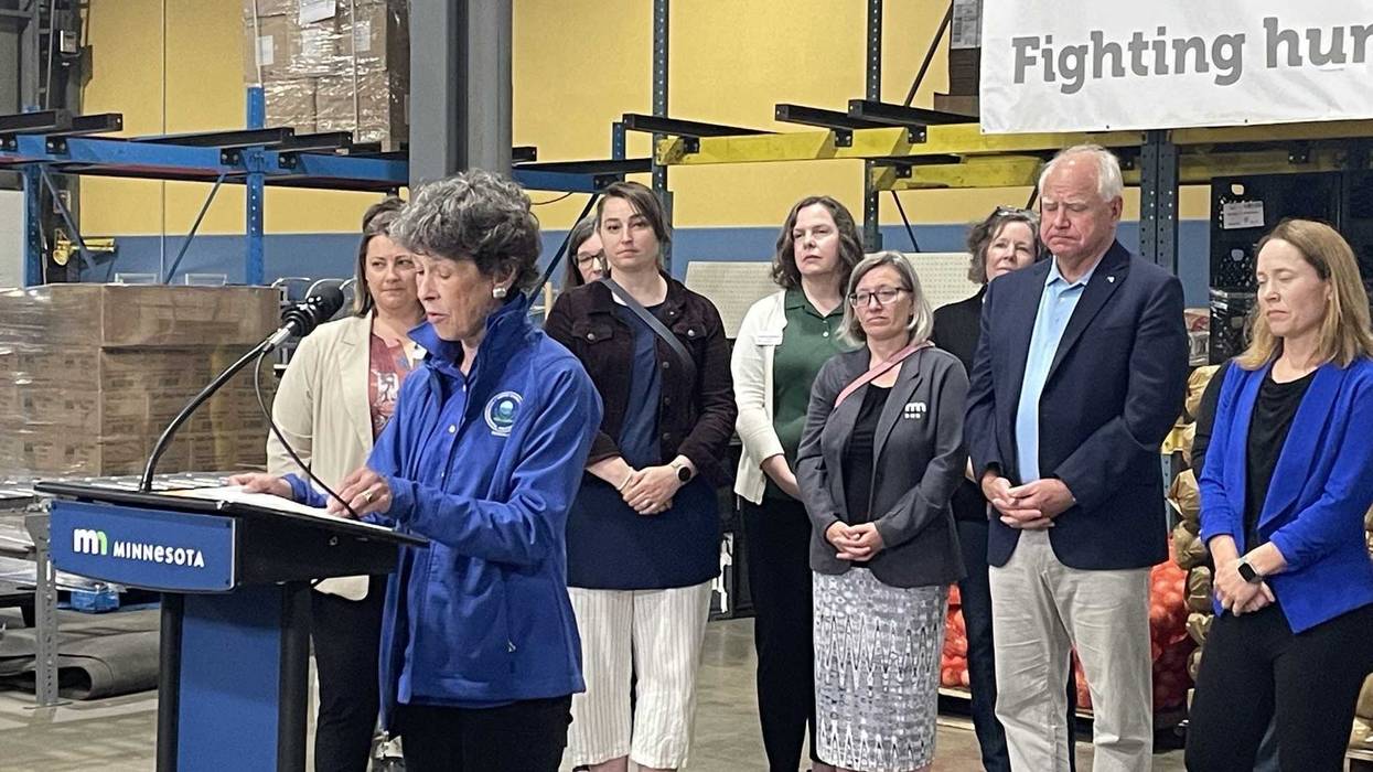 EPA Region 5 Administrator Debra Shore joins Governor Walz in announcing a $200 million grant to the state for climate change efforts in the food industry.