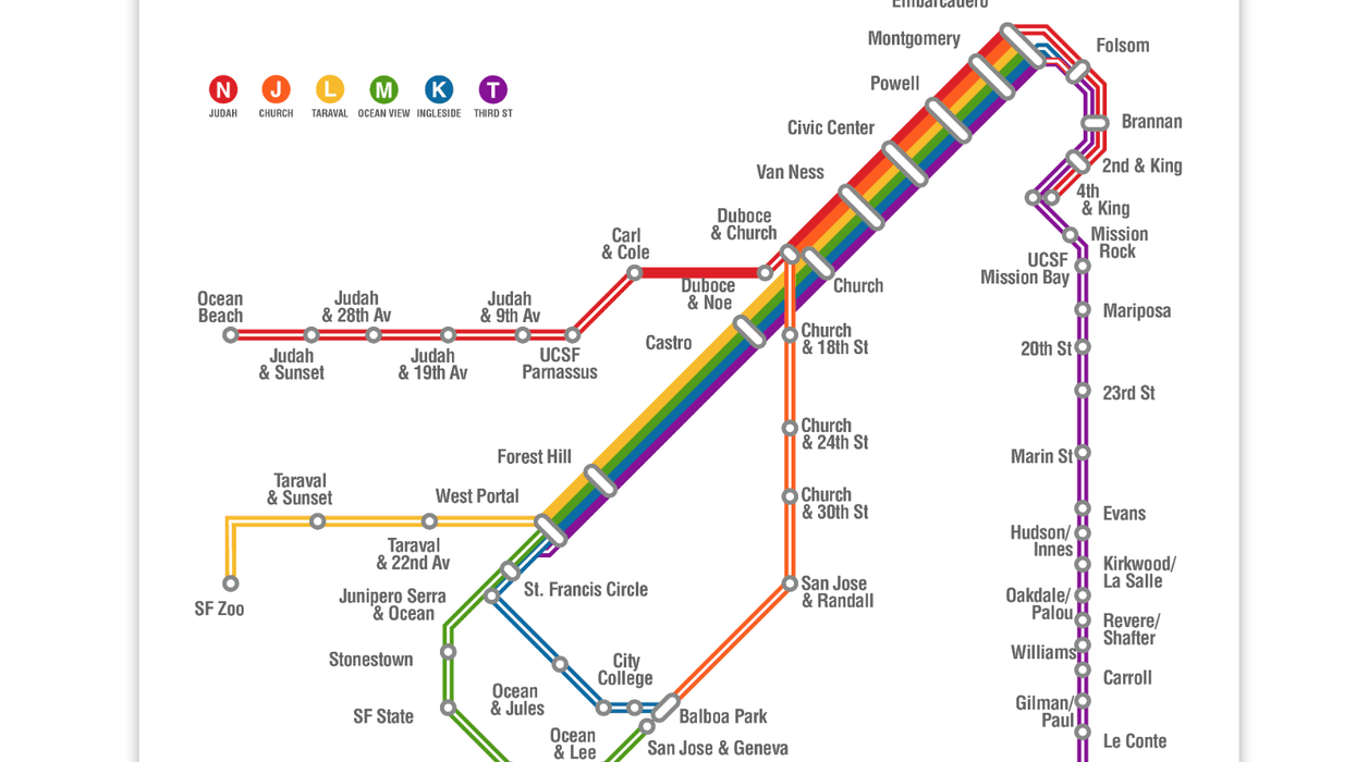 Equality California has started a petition to get Muni to change the color scheme of its rail network to match the colors of the LGBTQ Pride flag.
