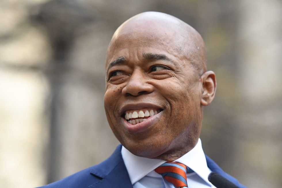 Eric Adams, mayor of New York, speaks during a news conference outside the Manhattan Civil Courthouse in New York, U.S., on Thursday, Jan. 13, 2022.