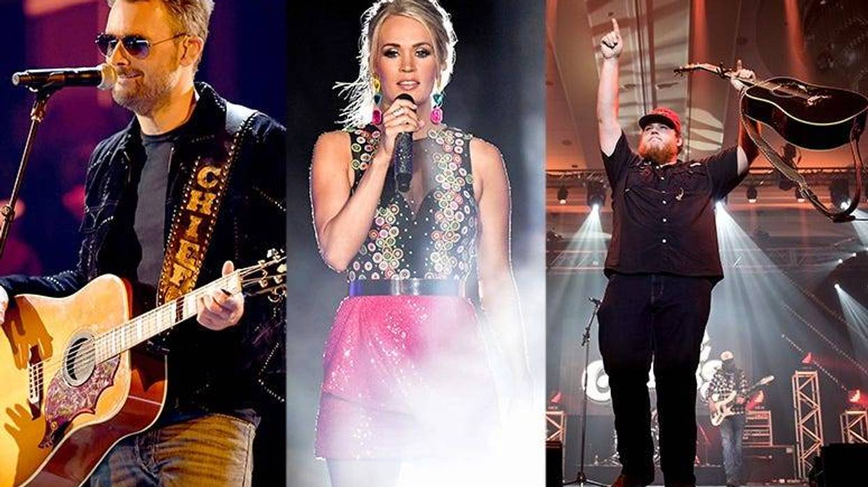 Eric Church, Carrie Underwood and Luke Combs
