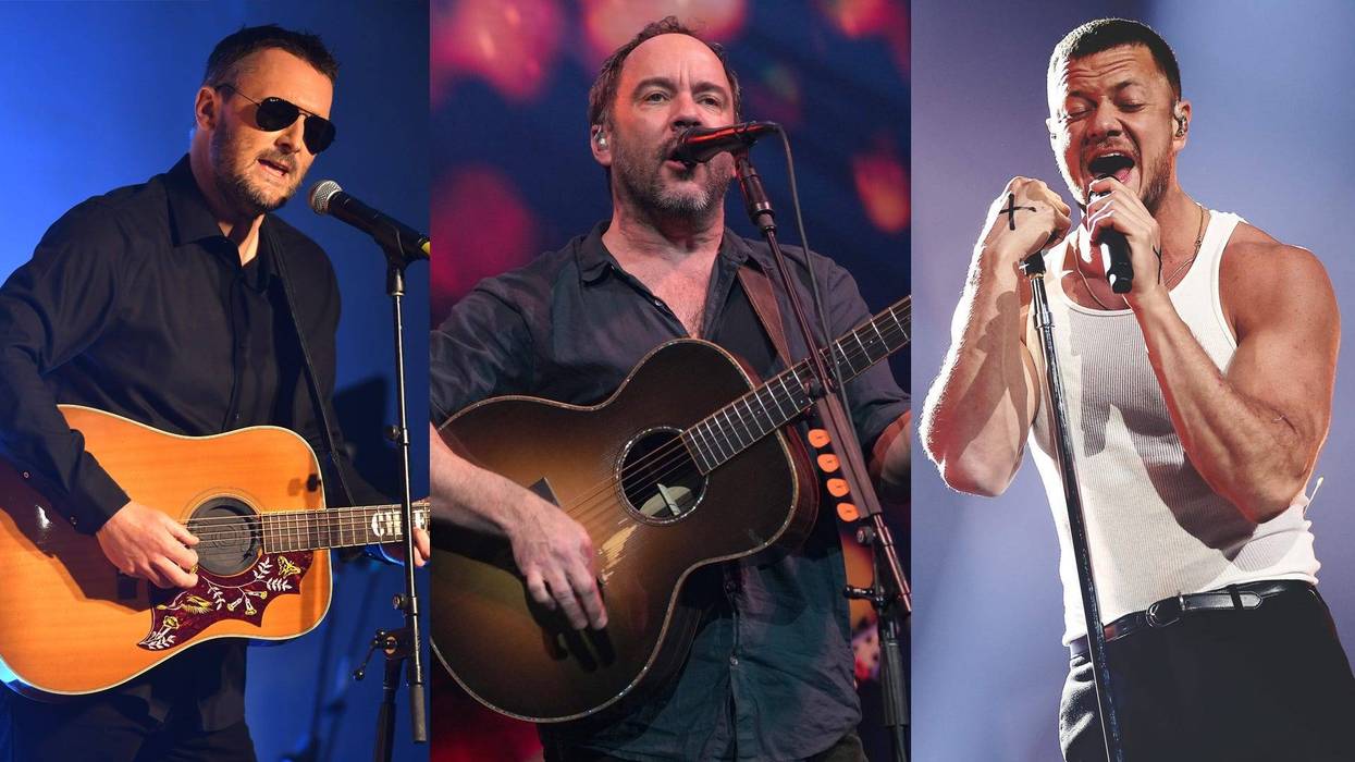 Eric Church, Dave Matthews, and Dan Reynolds of Imagine Dragons